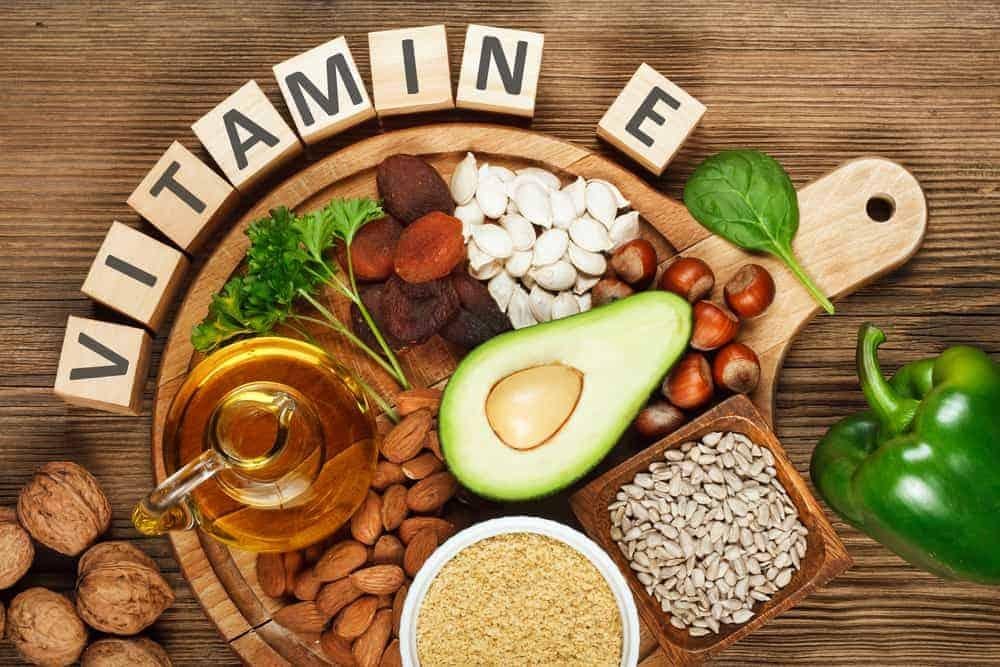 Makanan yang kaya vitamin E.