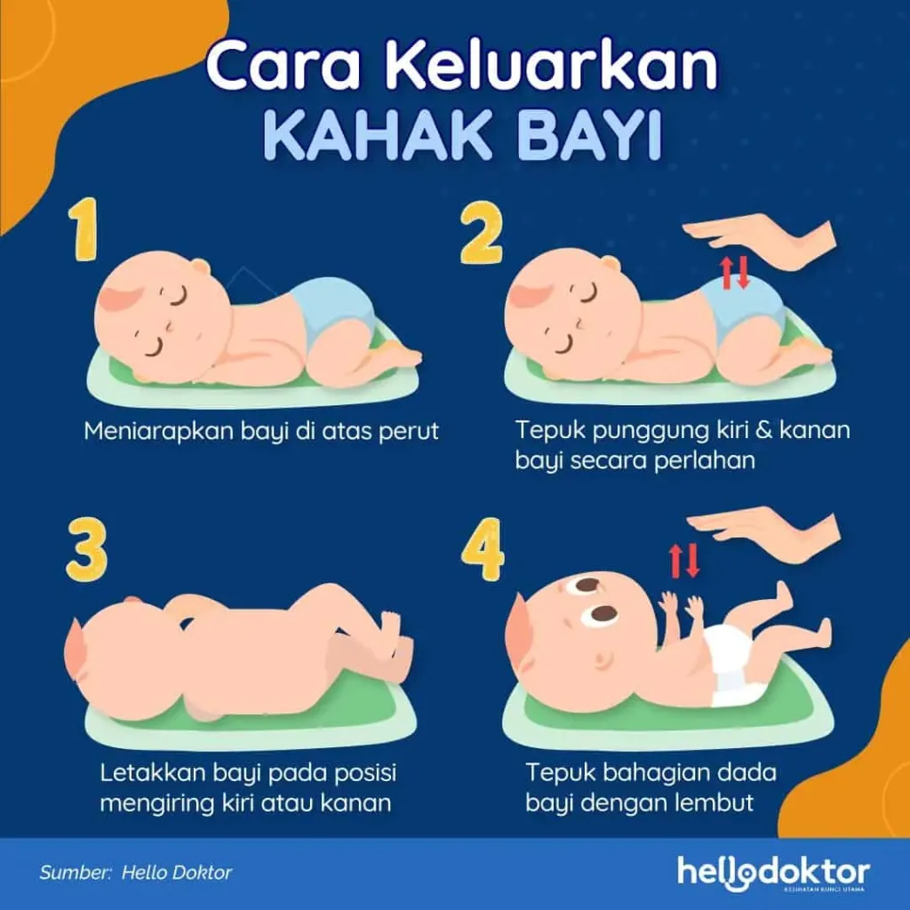 cara hilangkan kahak bayi