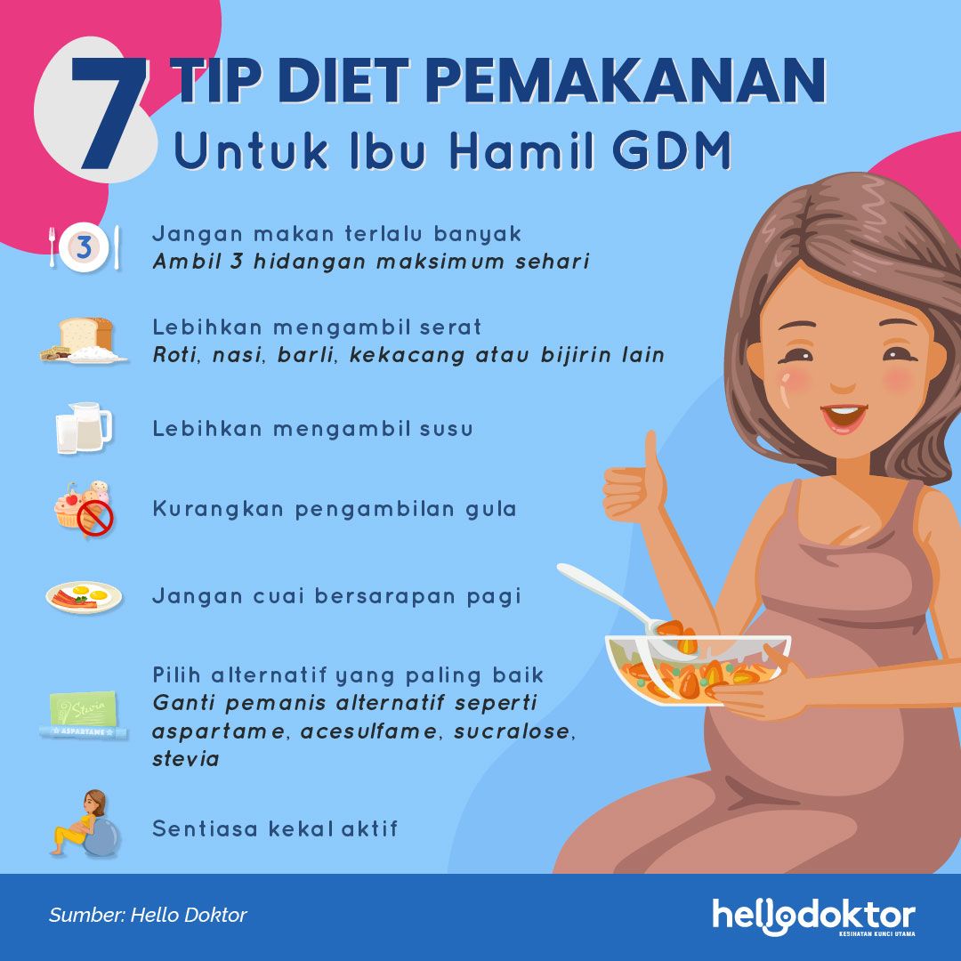 Antara tip untuk ibu hamil dengan GDM.
