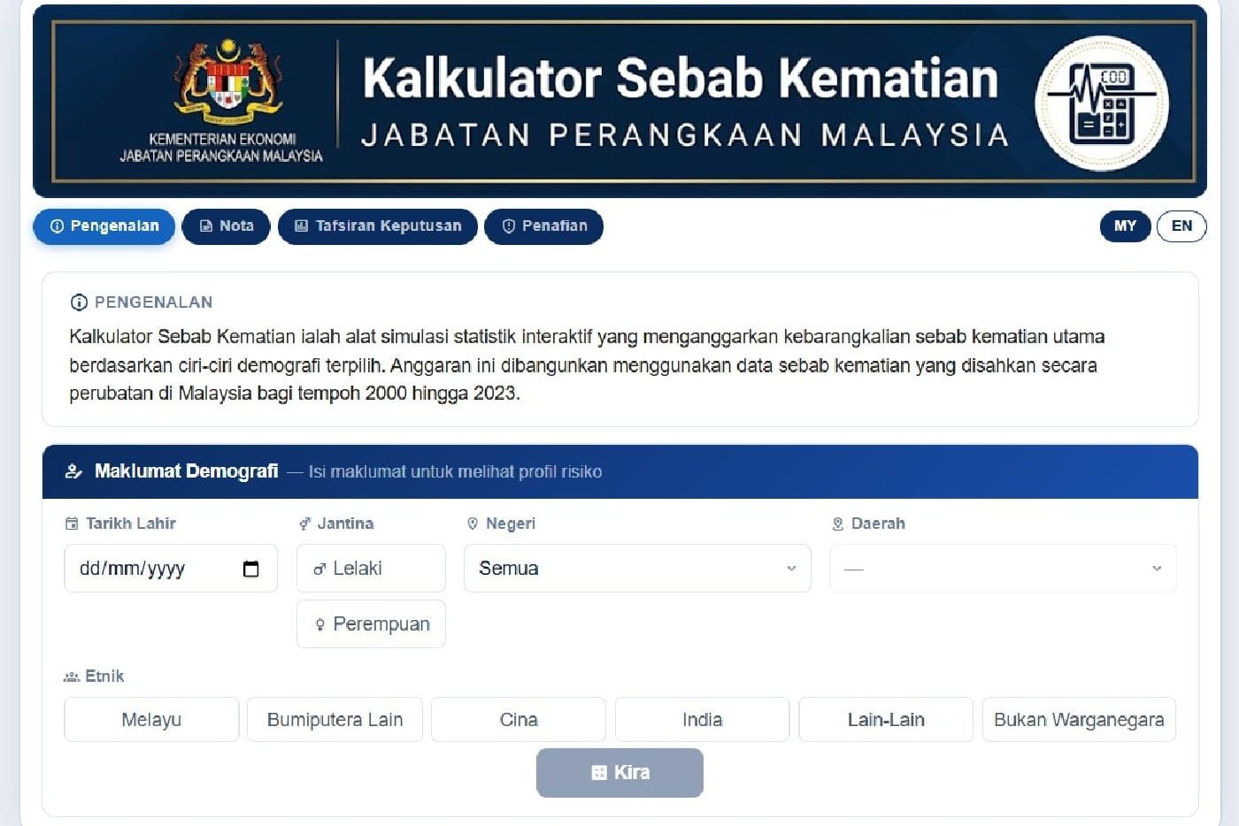 Ramai Tengah Cuba Kalkulator DOSM Ini! Betul Ke Boleh Tahu Sebab Kematian Anda?